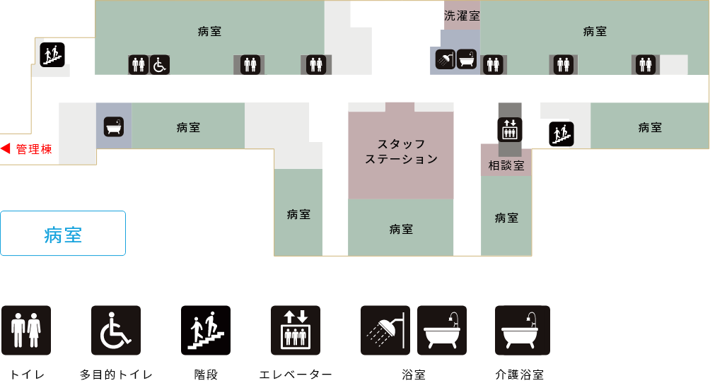 4階から8階フロアマップ